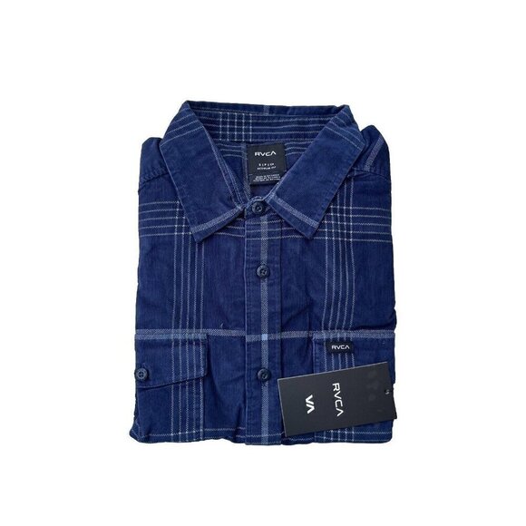 RVCA Blues Walk Corduroy Regular fit Long Sleeve Shirt Button Front Mens Size S - Picture 12 of 15